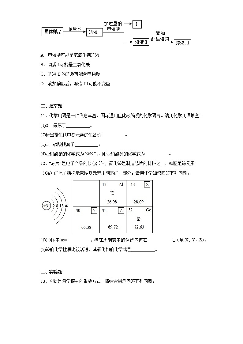 山东省济宁市金乡县2022-2023学年九年级上学期期末化学试题（含答案）第3页