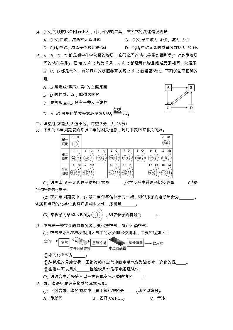 湖南省岳阳市城区2022-2023学年九年级上学期期末教学质量监测化学试题03