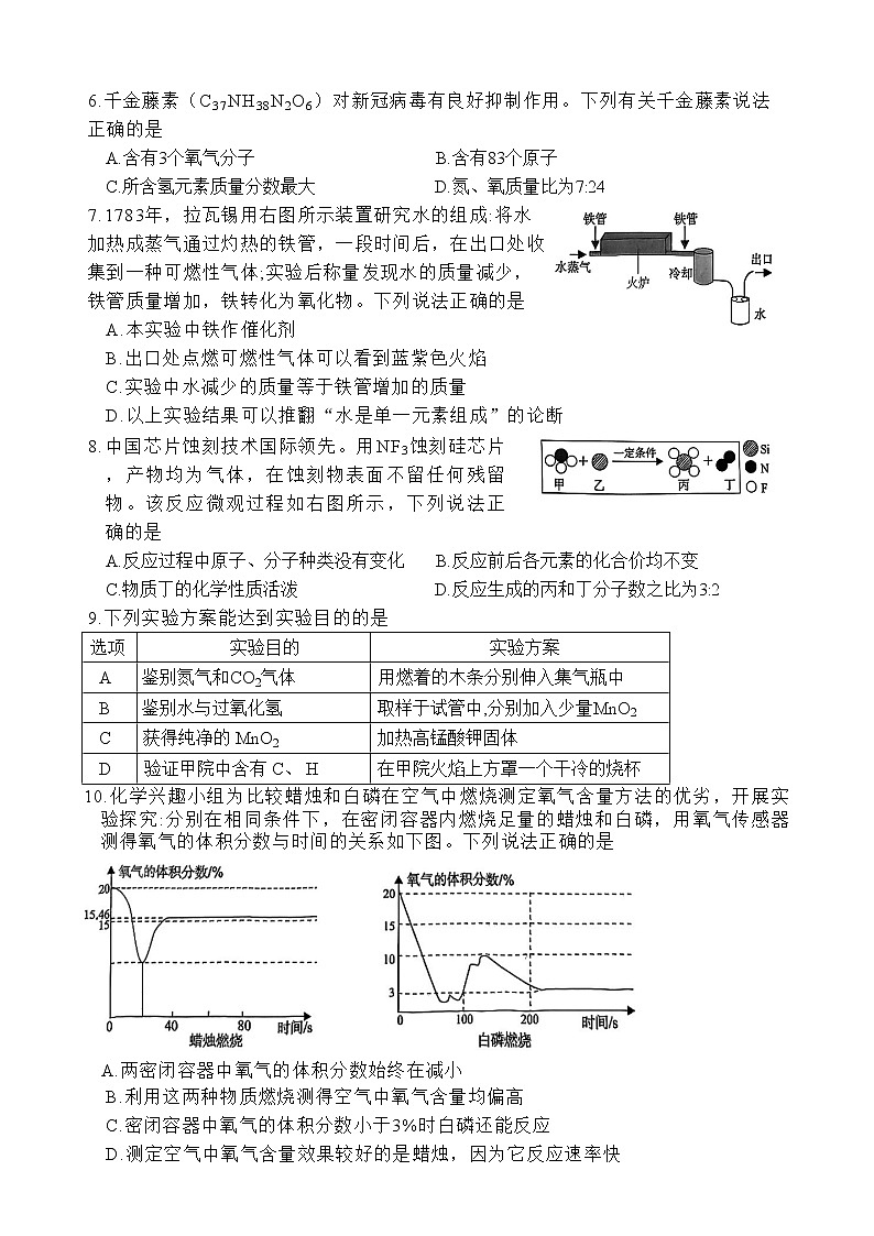 福建省厦门市2022-2023学年九年级上学期期末考试化学试卷（含答案）第2页
