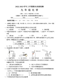 2022-2023学年泉州市洛江区初三一检化学试题及答案