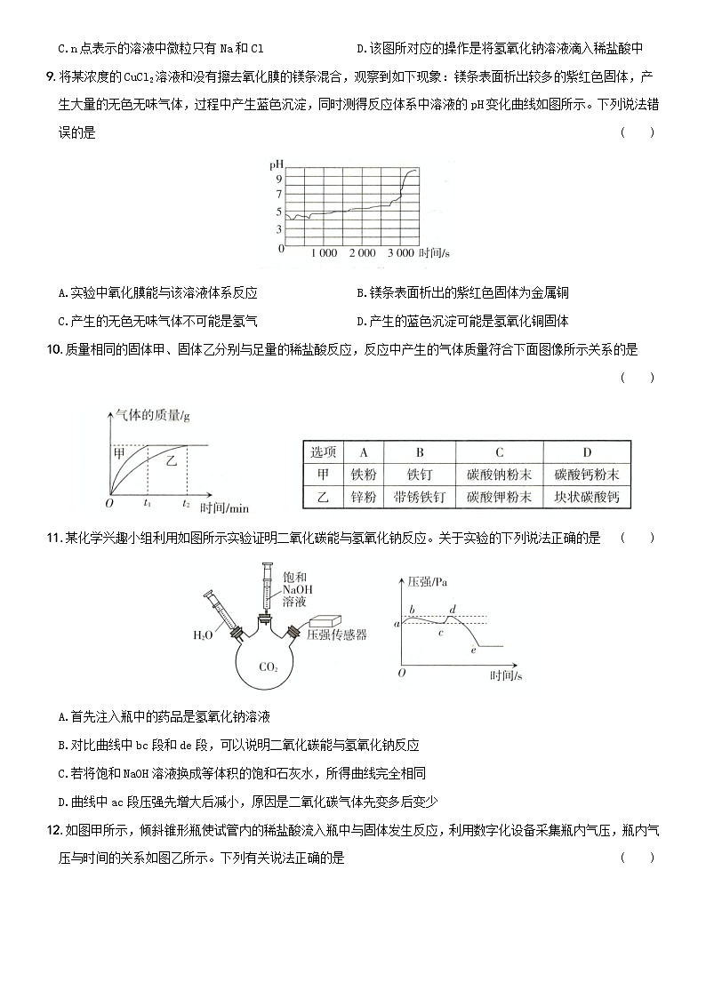 01   坐标曲线题（含解析）——【中考二轮重难点复习】2023年化学人教版专项热点强化训练第3页