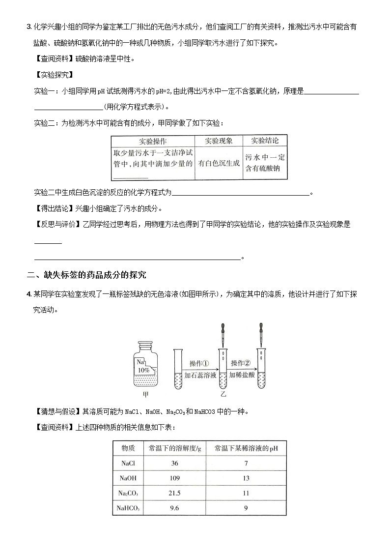 06  实验探究题（含解析）——【中考二轮重难点复习】2023年化学人教版专项热点强化训练第3页