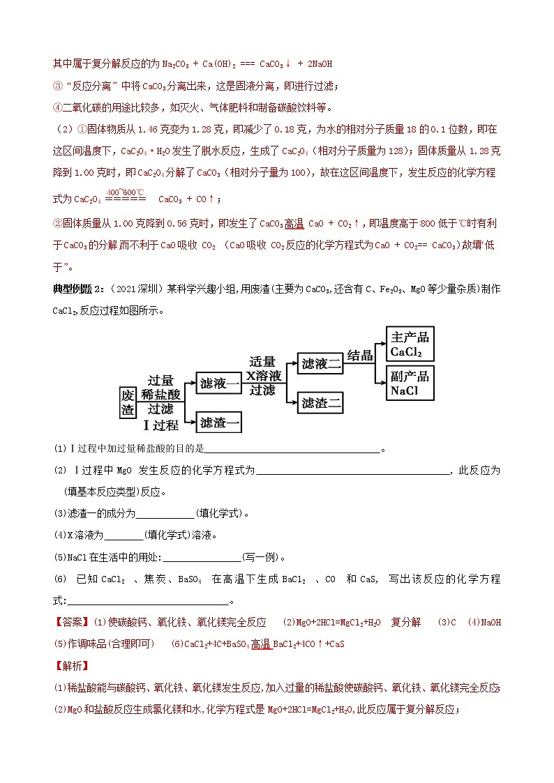【备考2023】中考化学二轮复习专题精讲精练（全国通用）——专题06 化学工艺流程（解析版）第3页