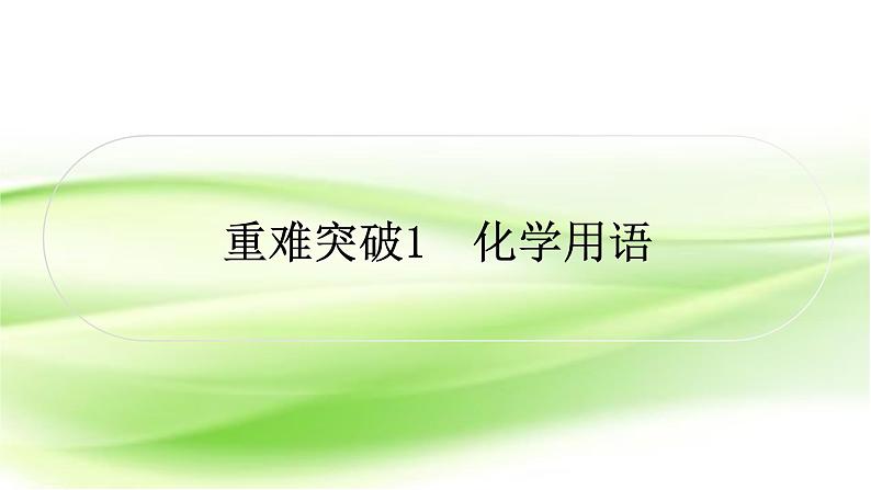 人教版中考化学复习重难突破1化学用语作业课件01