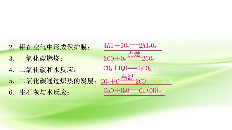 人教版中考化学复习重难突破2化学方程式的书写作业课件第4页