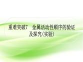 人教版中考化学复习重难突破7金属活动性顺序的验证及探究(实验)作业课件