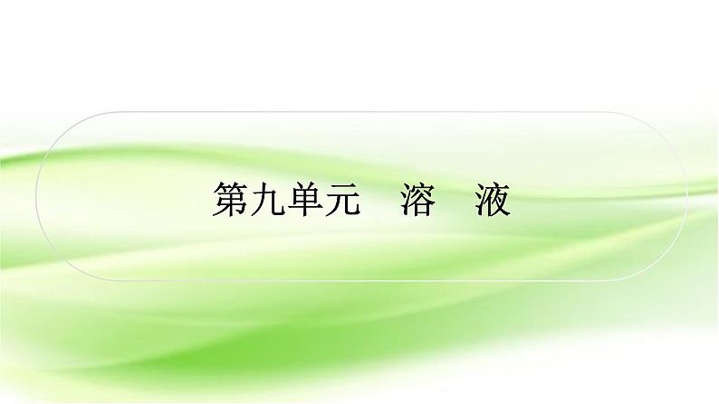 人教版中考化学复习第九单元溶液作业课件第1页