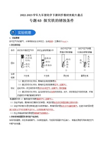 专题03探究铁的锈蚀条件—2022-2023学年九年级化学下册教材实验大盘点（人教版）