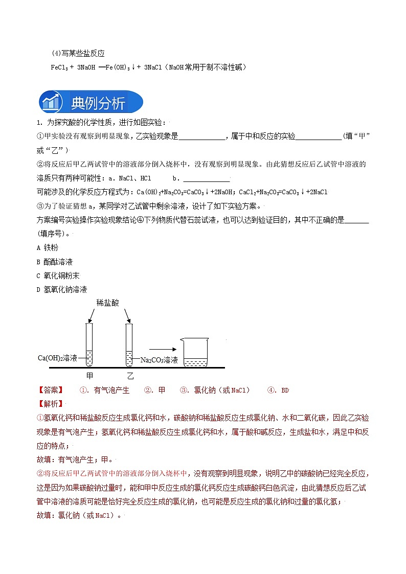 专题05酸与碱的化学性质-2022-2023学年九年级化学下册教材实验大盘点（人教版）03