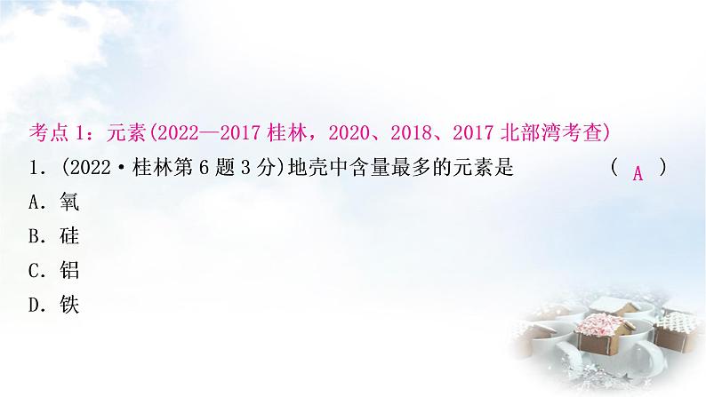 科粤版中考化学复习第二章空气、物质的构成第5课时辨别物质的元素组成课件03