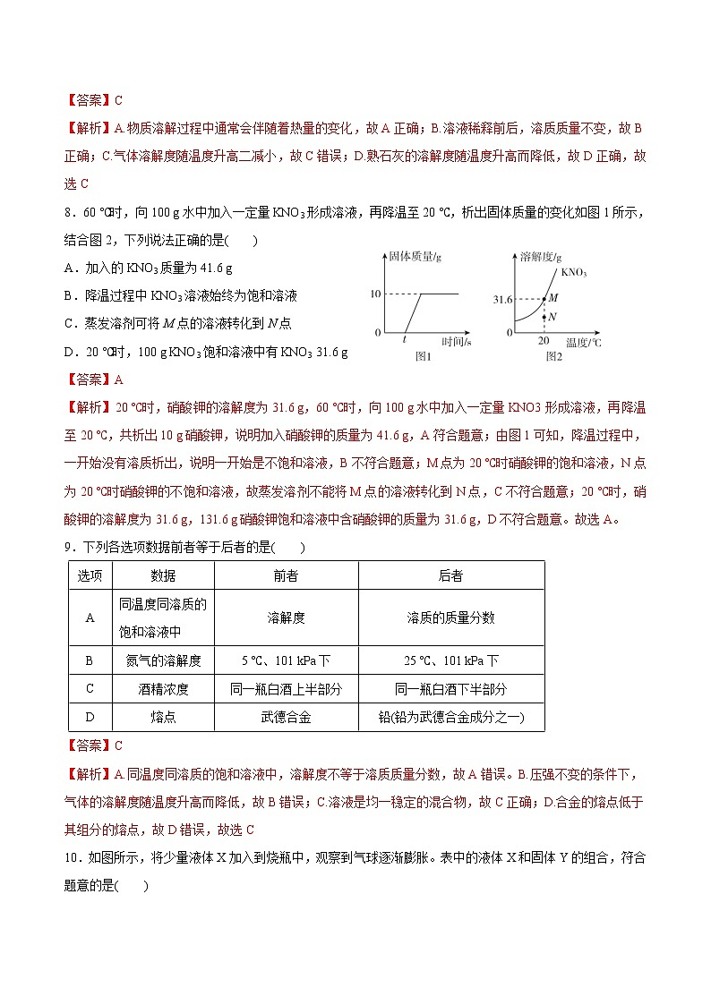 第九单元复习测试卷-九年级化学下册尖子生必备考点精讲精练（人教版）（解析版）第3页