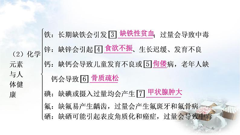 鲁教版中考化学复习第十单元化学与健康教学课件第8页