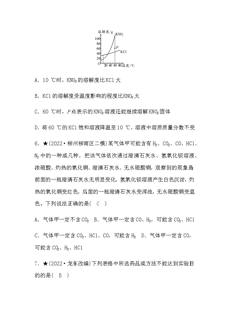 人教版中考化学复习题组练(三)含答案第3页