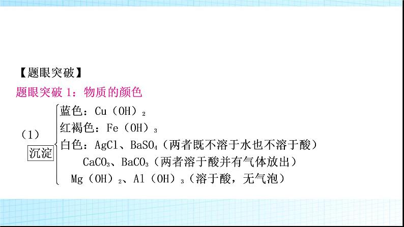 人教版中考化学题型突破三物质推断题作业课件第4页