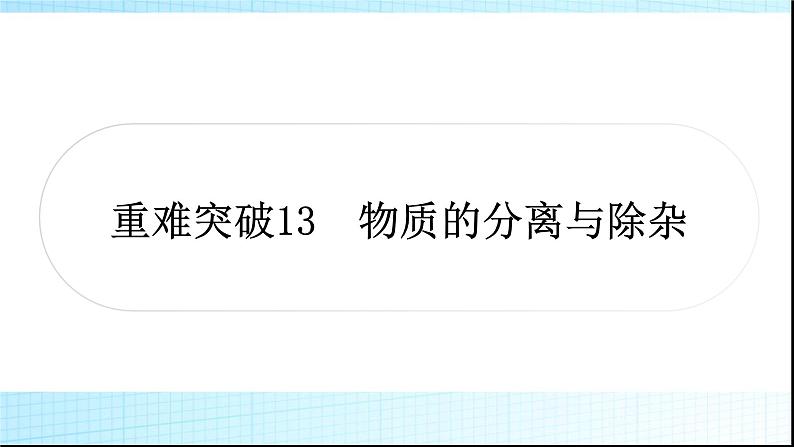 人教版中考化学重难突破13物质的分离与除杂作业课件第1页