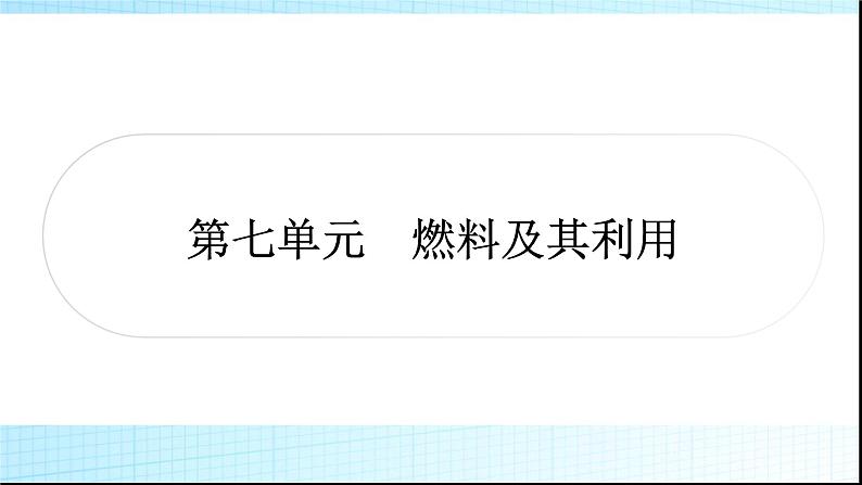 人教版中考化学第七单元燃料及其利用作业课件第1页