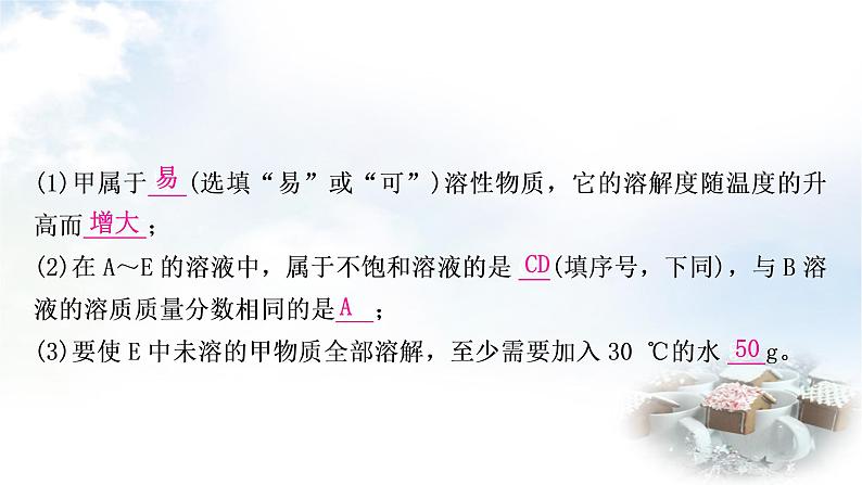 鲁教版中考化学考点过关练第三单元溶液第一节溶液及溶质质量分数课件第8页