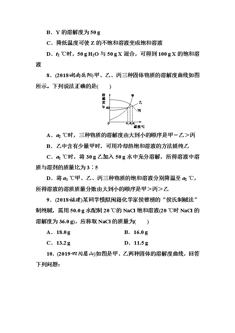 中考化学复习第9单元　溶液 试卷03