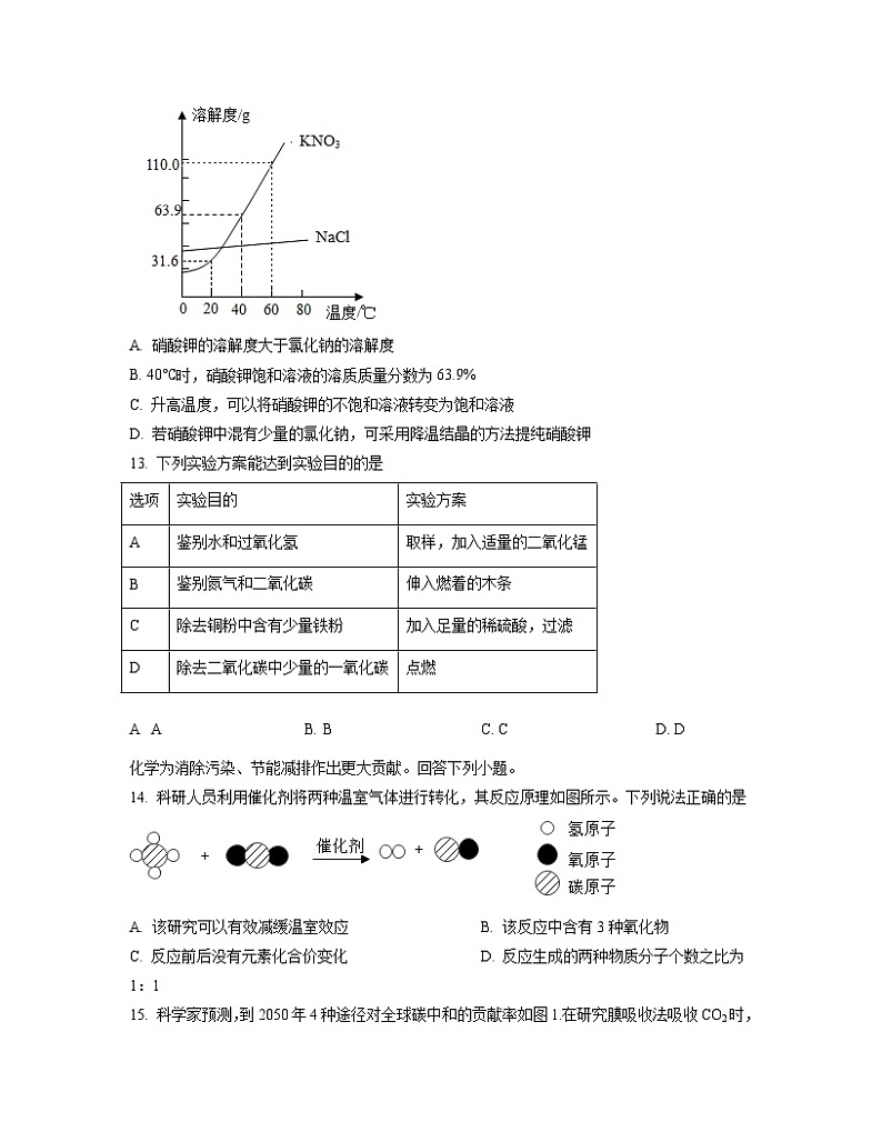 2022～2023学年江苏省泰州市九年级上册化学期末专项提升模拟试题（含答案）03
