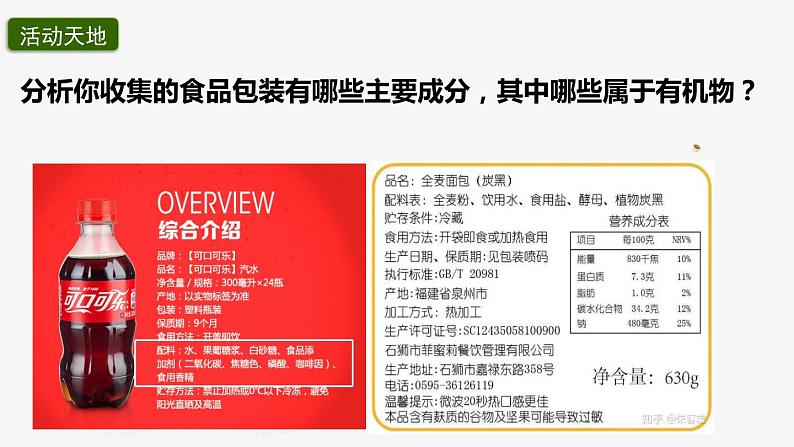 10.1 食物中的有机物2022-2023学年九年级下册鲁教版化学课件PPT第4页