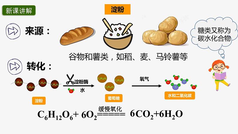10.1 食物中的有机物2022-2023学年九年级下册鲁教版化学课件PPT第8页