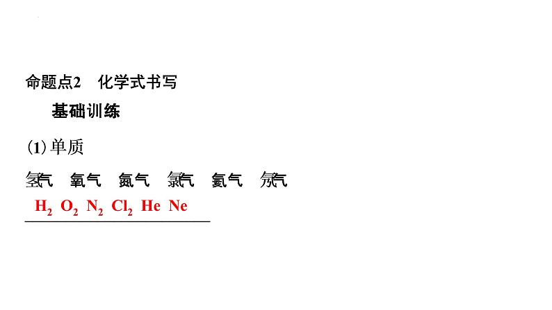 2023年中考化学二轮复习考点专题突破化学用语课件06