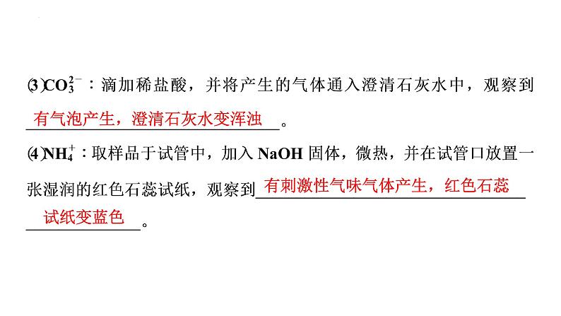 2023年中考化学二轮复习考点专题突破物质的检验与鉴别课件第7页