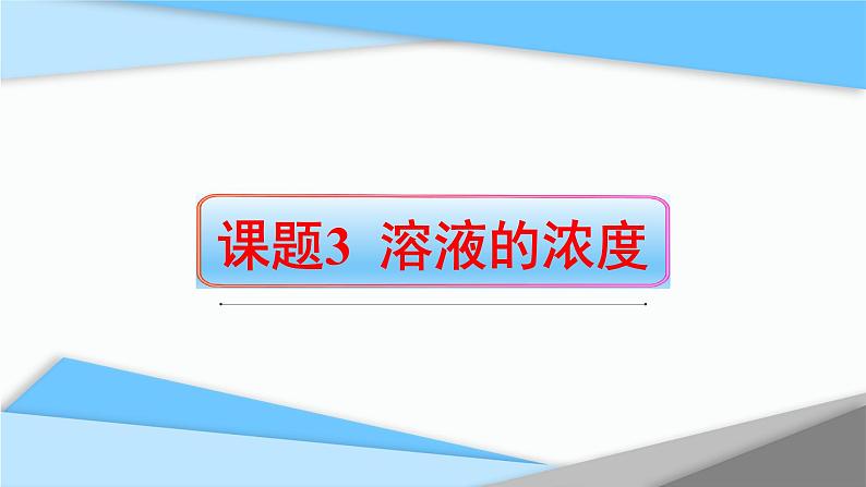 9.3溶液的浓度课件第1页