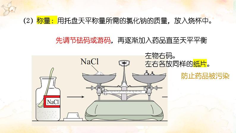 第九单元实验活动5一定溶质质量分数的氯化钠溶液的配制课件PPT第4页