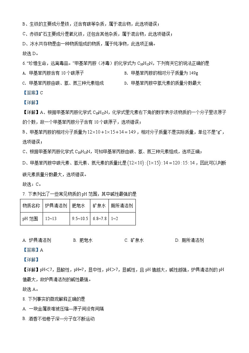 2022年辽宁省锦州市中考化学真题（教师版）03