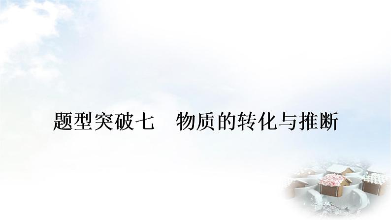 中考化学复习题型突破七物质的转化与推断练习课件第1页