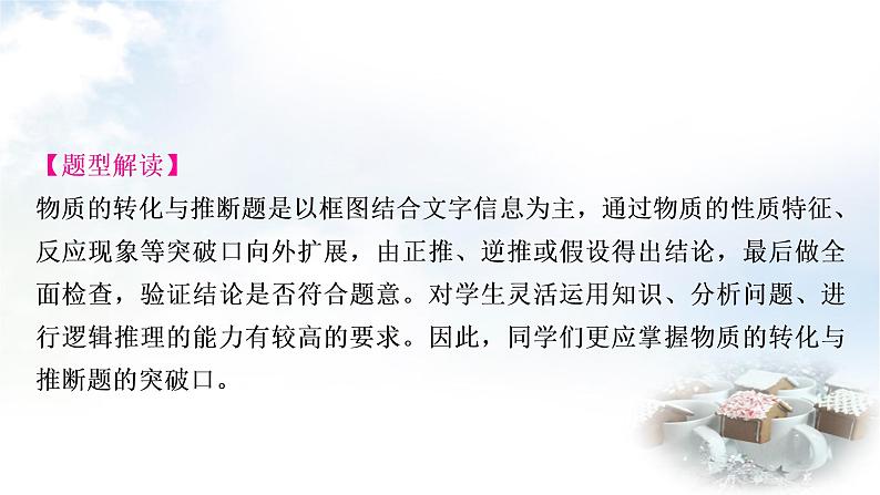 中考化学复习题型突破七物质的转化与推断练习课件第2页