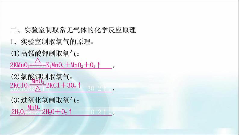 中考化学复习重难突破1常见气体的制取练习课件第5页