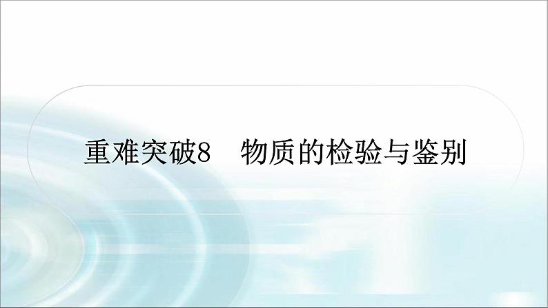 中考化学复习重难突破8物质的检验与鉴别练习课件第1页