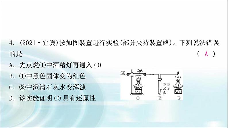 中考化学复习主题二碳和碳的氧化物练习课件06