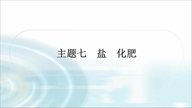 中考化学复习主题七盐化肥练习课件第1页