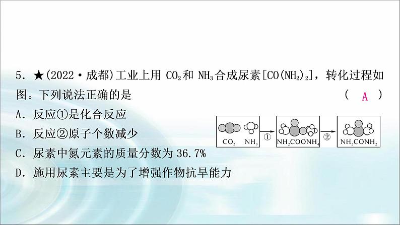 中考化学复习主题十二质量守恒定律练习课件第8页