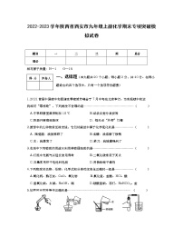 2022-2023学年陕西省西安市九年级上册化学期末专项突破模拟试卷（含解析）