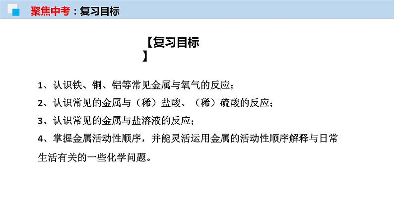 中考化学一轮复习精讲课件专题06 金属的化学性质 (含详解)第2页