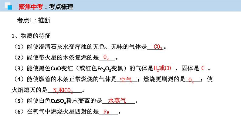 中考化学一轮复习精讲课件专题18 物质的转化与推断 (含详解)04