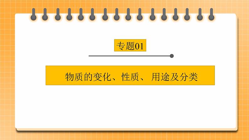 【备战2023】中考化学一轮复习：专题01 《物质的变化、性质、用途及分类》课件01