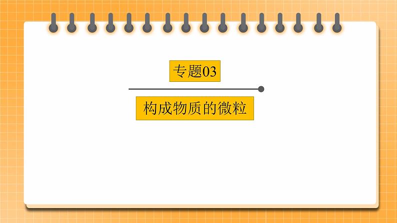 【备战2023】中考化学一轮复习：专题03《构成物质的微粒》课件第1页