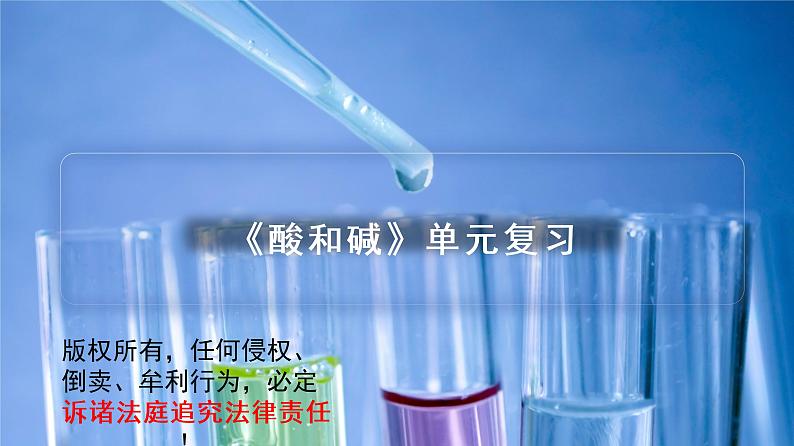 第十单元 《酸和碱》单元复习（PPT课件）-九年级下册化学同步精品讲义（人教版）01