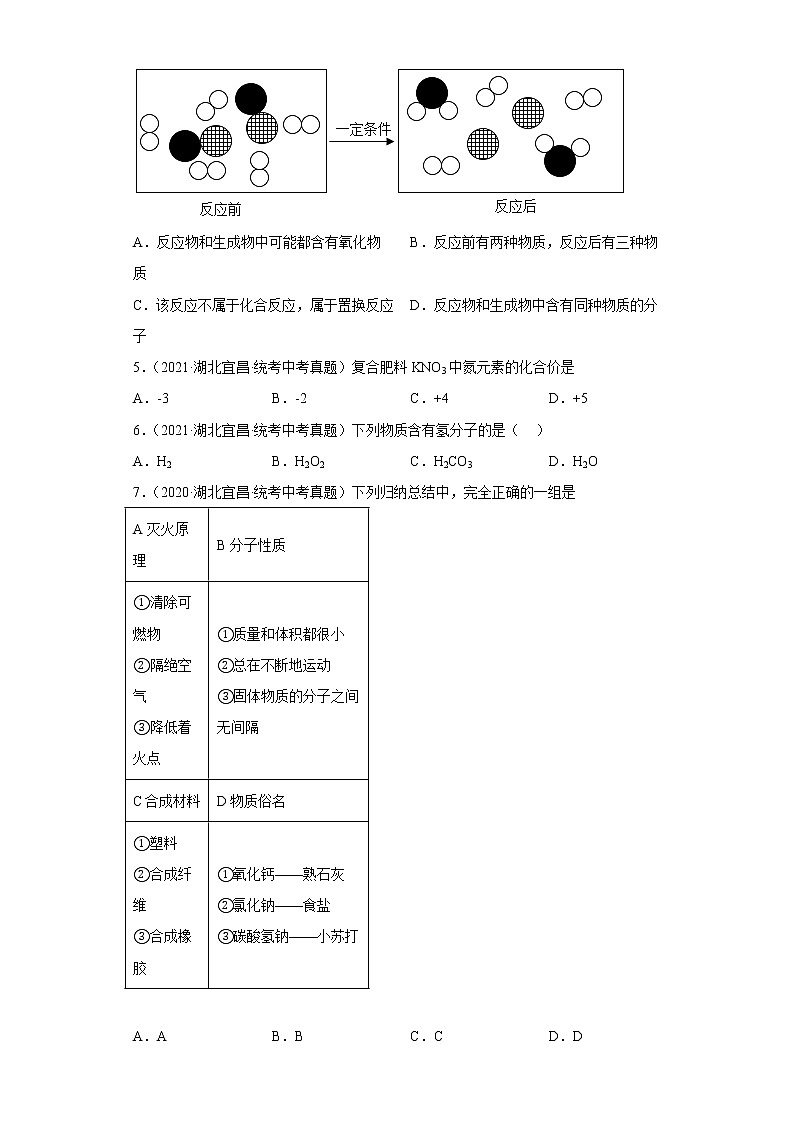 湖北省宜昌市2020-2022三年中考化学真题知识点分类汇编-08化学实验第2页