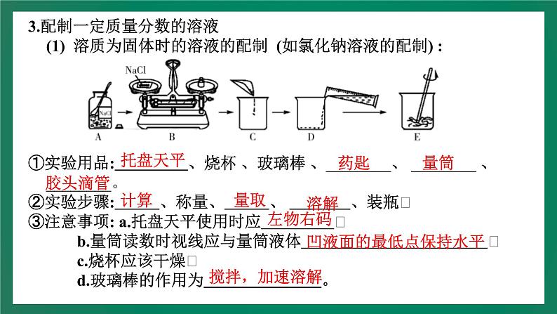 2023年中考化学大一轮复习课件 考点6  溶液的形成与浓度第8页