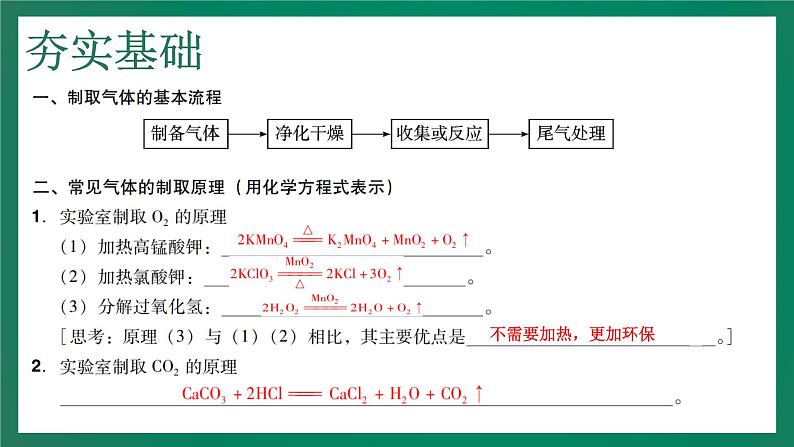 2023年中考化学大一轮复习课件 考点22   气体的制取与净化05