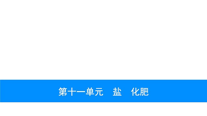 2023年中考安徽专用化学一轮考点知识梳理第十一单元　盐　化肥课件PPT01