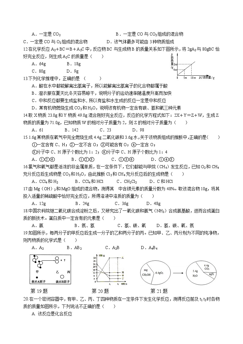 2023年中考人教版化学一轮复习专项练习--化学方程式第2页
