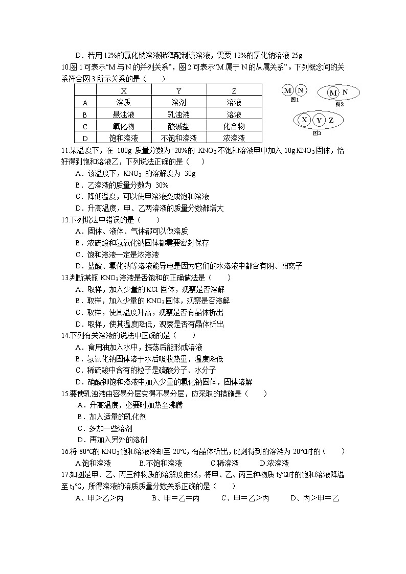 2023年中考人教版化学一轮复习专项练习--溶液第2页