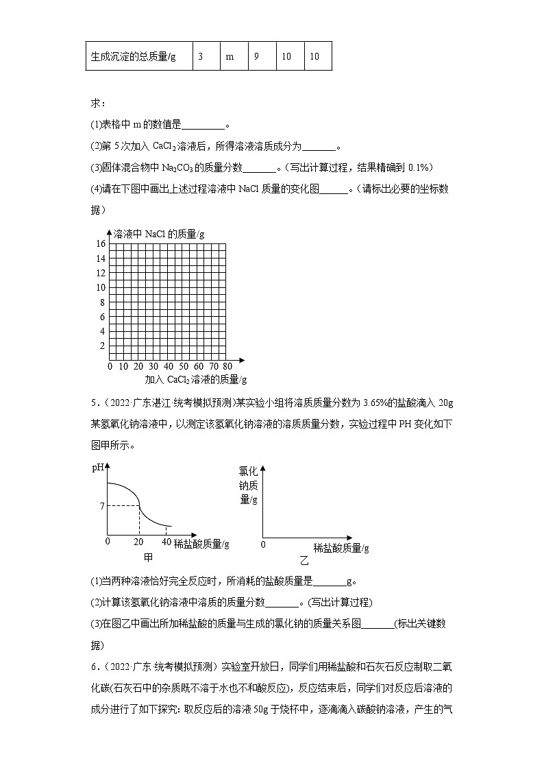 广东省各地区2022年中考化学模拟试题分类汇编-计算题（提升题）03
